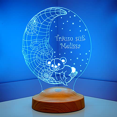 Sentidos Nachttischlampe Kinder Personalisierte Geschenke Led Lampe Wunschtext Schlummerlicht Farbwechsel Deko Lampe Taufe