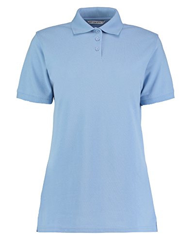 Klassisches Polo-Shirt mit Superwash für Damen Gr. 50, hellblau