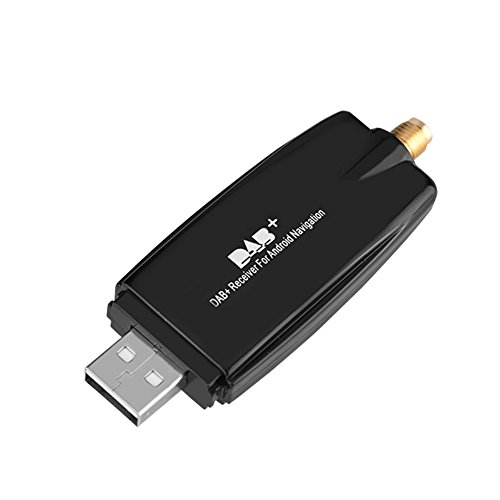 Tonysa DAB + Digitalradioempfänger DAB USB 2.0-Stick Mitgelieferte Antenne für Android Unterstützung Automatische lokale Suche RDS-Funktion DLS (Dynamic Label Service) für DAB- und DAB + -Kanäle Kanal