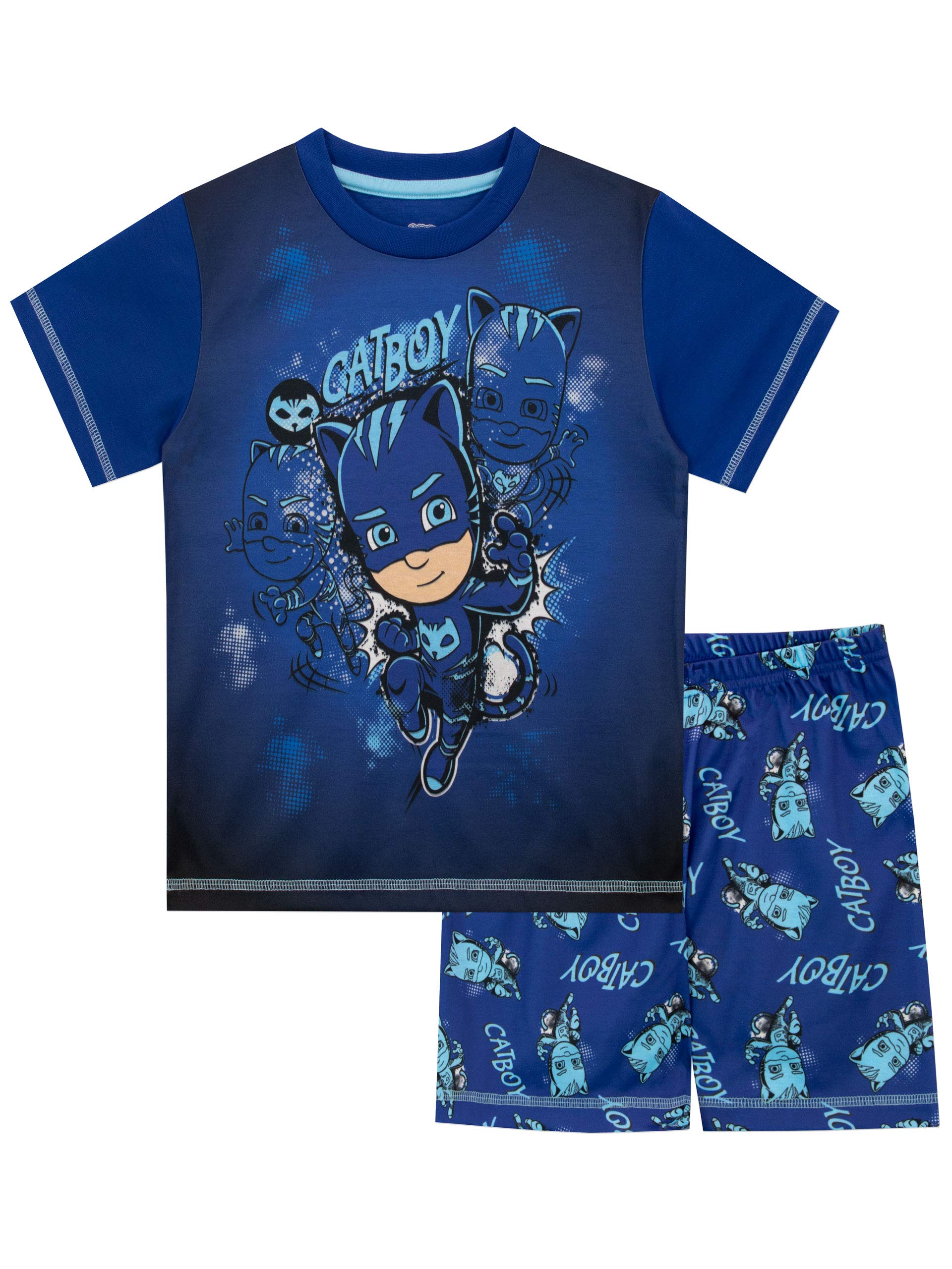 PJ MASKS Jungen Catboy Schlafanzug Blau 134