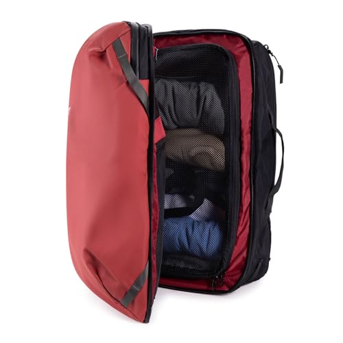 COR Island Hopper Rucksack, Flugzugelassener Laptop-Rucksack mit geheimen Taschen (Rot)
