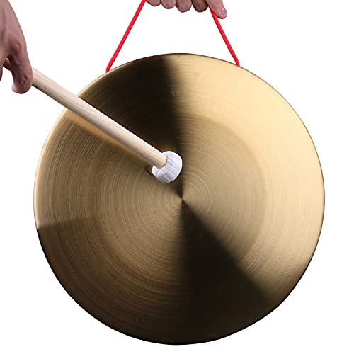 Chinesische Gongs und Gongs Pure Copper Performance Requisiten umfassende Set von Musikinstrumenten Gongs und Trommeln,32CM