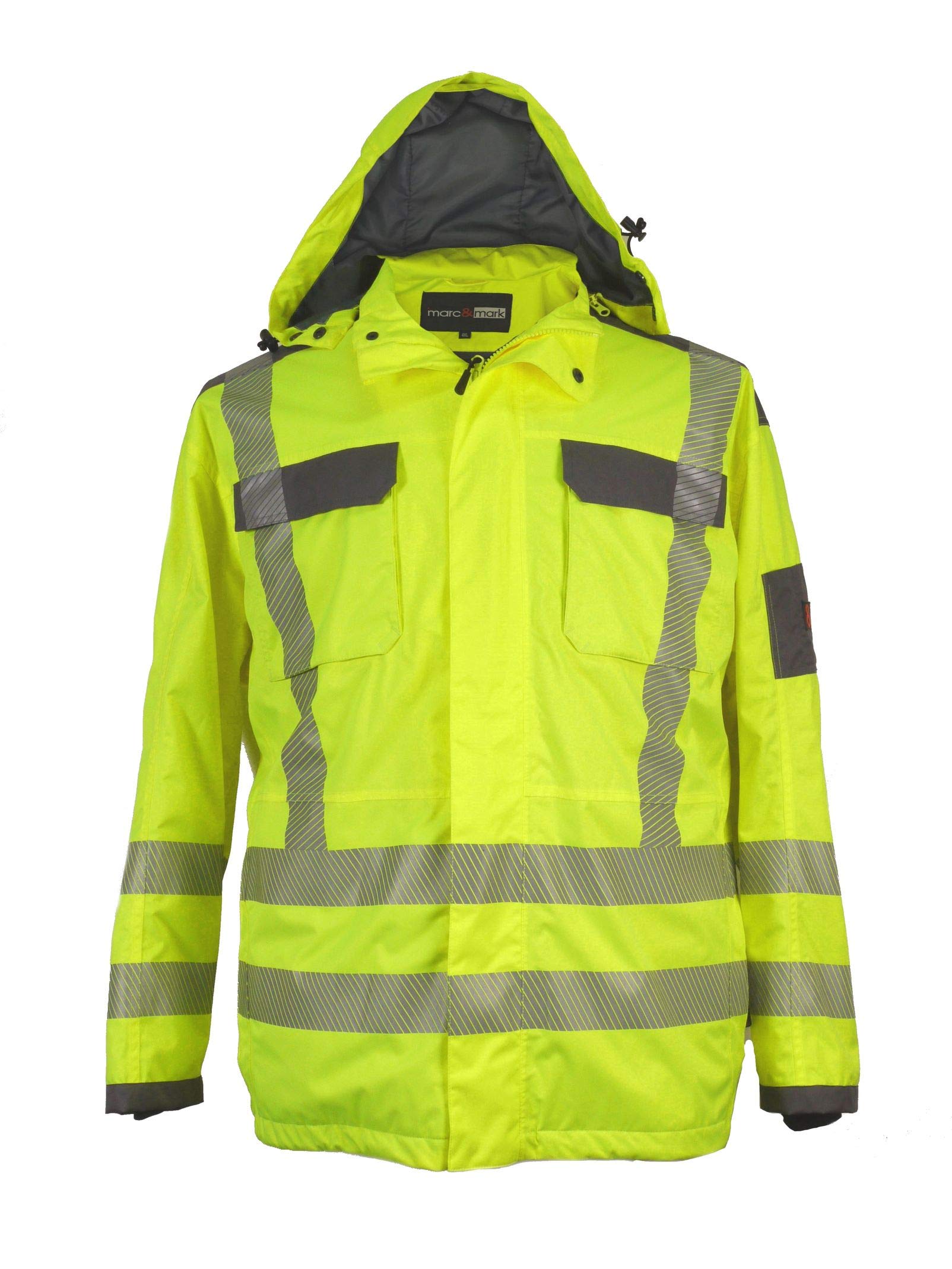 Marc & Mark Funktions- Arbeitsjacke/Warnschutzjacke in Übergrössen bis 10 XL, gelb, Größe:7XL