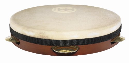 Meinl Percussion PA10AB-M Pandeiro, Shell-Tuned, 25,40 cm (10 Zoll ) Durchmesser, african brown