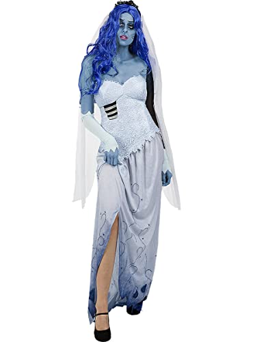 Funidelia | Corpse Bride Kostüm für Damen ▶ Halloween, Horror, Halloween Bräute - Kostüme für Erwachsene & Verkleidung für Partys, Karneval & Halloween - Größe L - Weiß