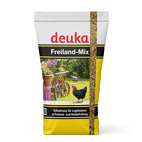 deuka Freiland-Mix 10 kg | Hühnerfutter | Abwechslungsreiches Alleinfutter | Vollnahrung für Legehennen | Freiland- und Bodenhaltung | Alleinfuttermittel