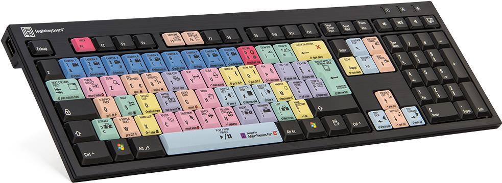 LogicKeyboard Adobe Premiere Pro CC Nero Slim Line - Tastatur - USB - Französisch (LKB-PPROCC-BJPU-FR)