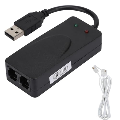LEEINTO Faxmodem Single/Dual Port USB2.0 56K Externer Modemtreiber für Win 7/Win 8/Win 10/Win XP USB-Modem