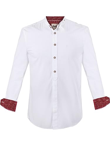 Almbock Trachtenhemd Herren | Hemd Herren in weiß Farbton Made in Germany | Trachtenhemd für Oktoberfest oder andere Anlässe in Größe XXL