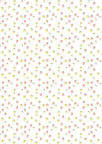 Décopatch FDA846C – 1 Beutel mit 20 Blättern, Textur, 30 x 40 cm, bunte Punkte, Pastellfarben