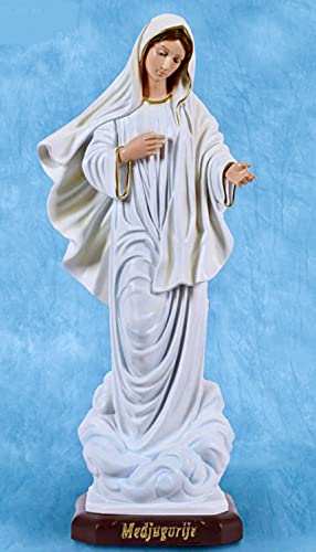 Statue Madonna von Medjugorje cm. 60 aus Kunstharz - italienische Handwerkskunst