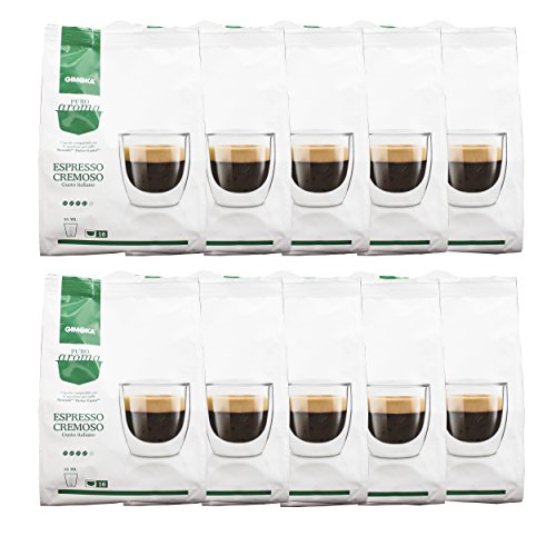 Gimoka Puro Aroma Espresso Cremoso, Gusto Italiano, Kaffee, Kaffeekapsel Nescafé Dolce Gusto Kompatibel, Grün, 160 Kapseln