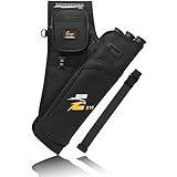 Sunya Archery Hip Quiver for Arrows. Includes Tab and Release Pockets and Nylon Belt. Fit for Compound Bow and Recurve Bow Target Or Field (Black)