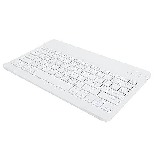 Heayzoki Bluetooth-Tastatur für Tablet, Kabellose Bluetooth-Tastatur, Tragbare Tablet-Telefon-Computer-Tastatur, Tragbar und Ultradünn, Praktisch für Sie.(Weiß)