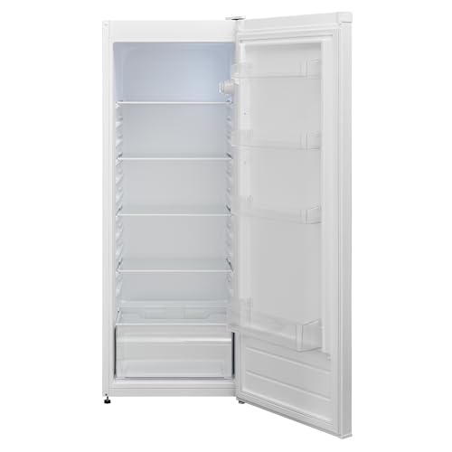 TELEFUNKEN Kühlschrank ohne Gefrierfach 255 Liter | Standkühlschrank groß | Vollraumkühlschrank freistehend mit Gemüsefach | LED-Beleuchtung | Türanschlag wechselbar | KTFK265EW2 weiß