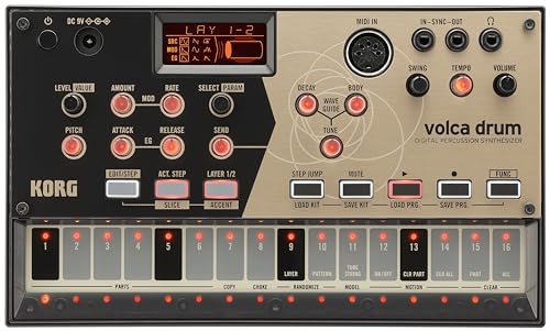 KORG Synthesizer, digital, volca drum, Physical Modelling, 6 parts, Sequenzer