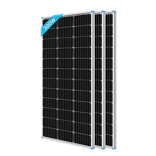 RENOGY 100W 12 Volt (schlankes Design)3 Stück Solarmodul Monokristallin Solarpanel Photovoltaik Solarzelle Ideal zum Aufladen von 12V Batterien Wohnmobil Garten Camper Boot