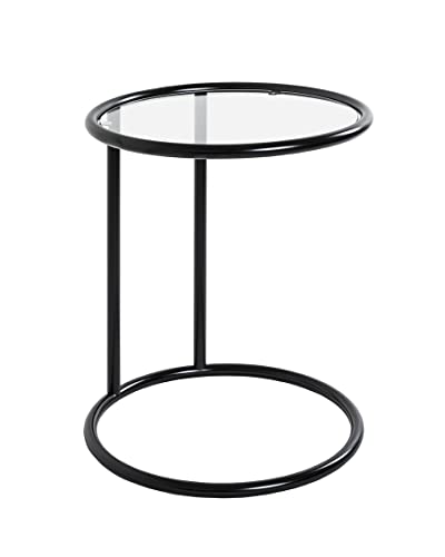 Haku-Möbel Beistelltisch, Metall, schwarz, T B 45 x H 55 cm