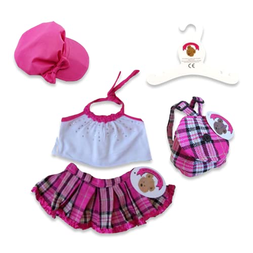Build Your Bears Wardrobe Teddy Bear Clothes fits Build a Bear Teddies Candy Pink Gem Spiral Outfit (pink)