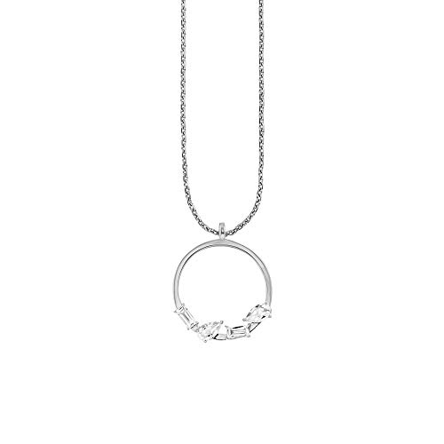 CAÏ Halskette 925/- Sterling Silber rhodiniert Weißtopas