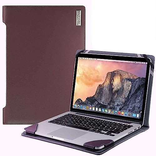 Broonel - Profile Series - Lila Leder Laptop Fall/Hülle Kompatibel mit dem HP Spectre x360 16-f2001na 16" Convertible UHD+ OLED Laptop