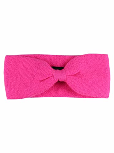 Zwillingsherz Stirnband aus 100% Kaschmir - Hochwertiges Kopfband im Uni Design für Damen Frauen Mädchen - Wolle - Ohrenschutz - Haarband – warm und weich perfekt für Frühjahr Herbst Winter - n pink