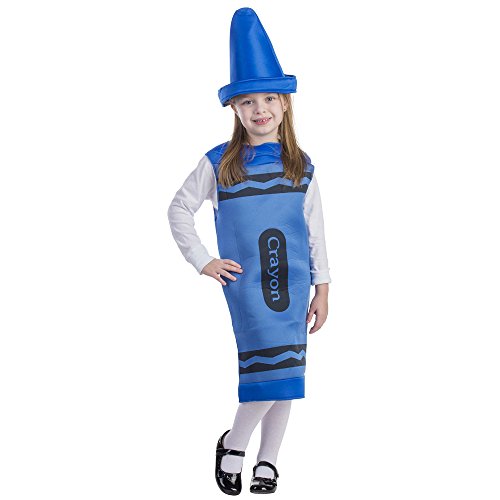 Dress Up America 597-L Blauer Buntstift Kostüm Kinder, Größe 12-14 Jahre (Taille: 86-96 Höhe: 127-145 cm)