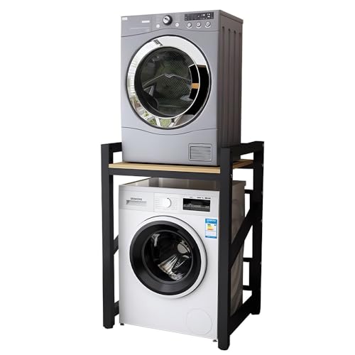 ACLFF Regal über Waschmaschine aus Metall, über der Waschmaschinenregal, Verstellbar Waschmaschine und Trocknerregal, Multifunktional, für Badezimmer Küche Balkon Waschküche