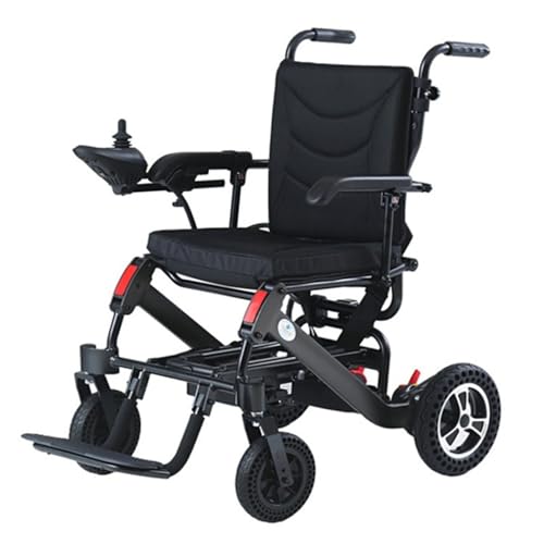 Tragbarer elektrischer Rollstuhl für den Außenbereich Bequemer motorisierter Rollstuhl für ältere Menschen Bequeme robuste Rollstühle,Black