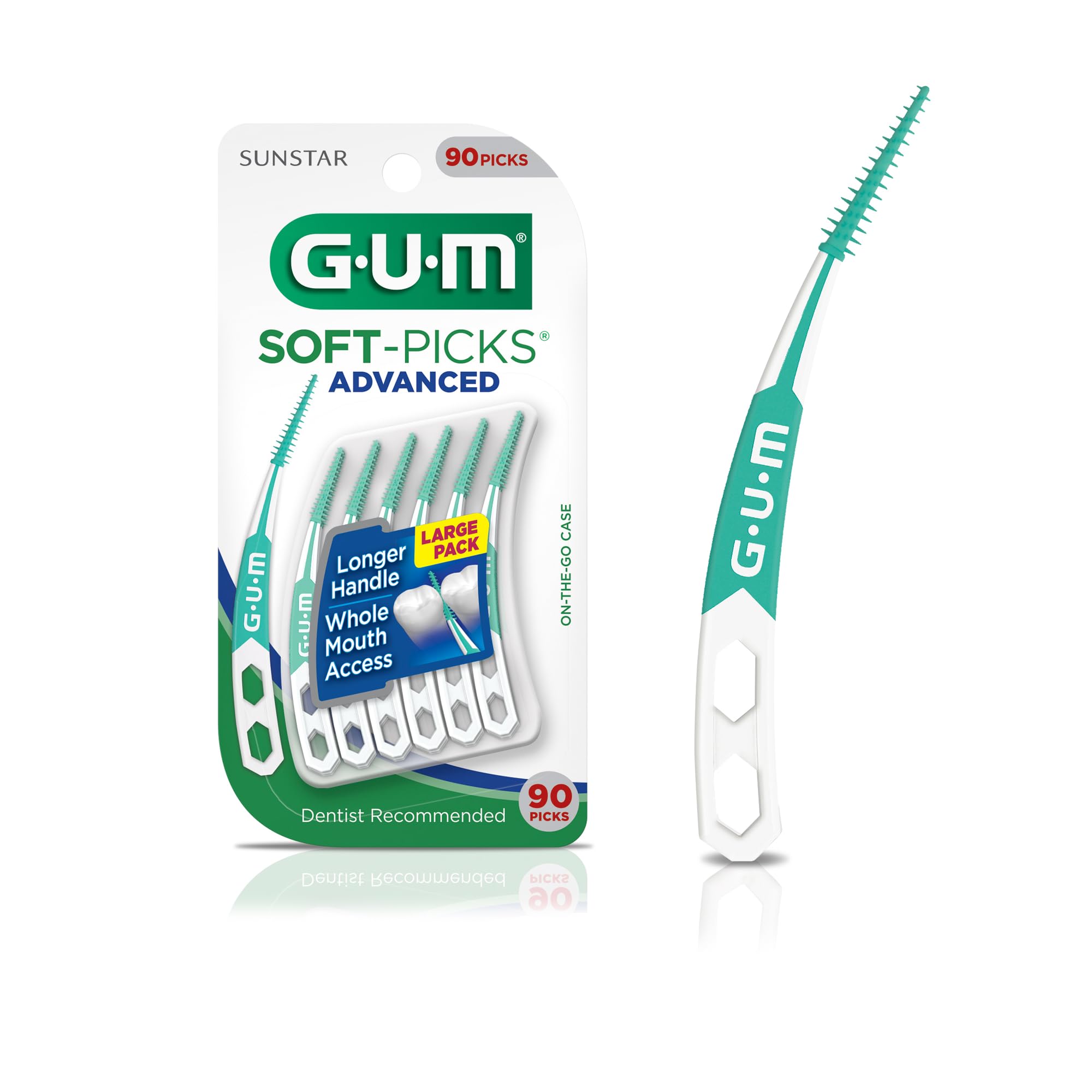 GUM - 6505R Soft-Picks Advanced Dental Picks, 90 Stück