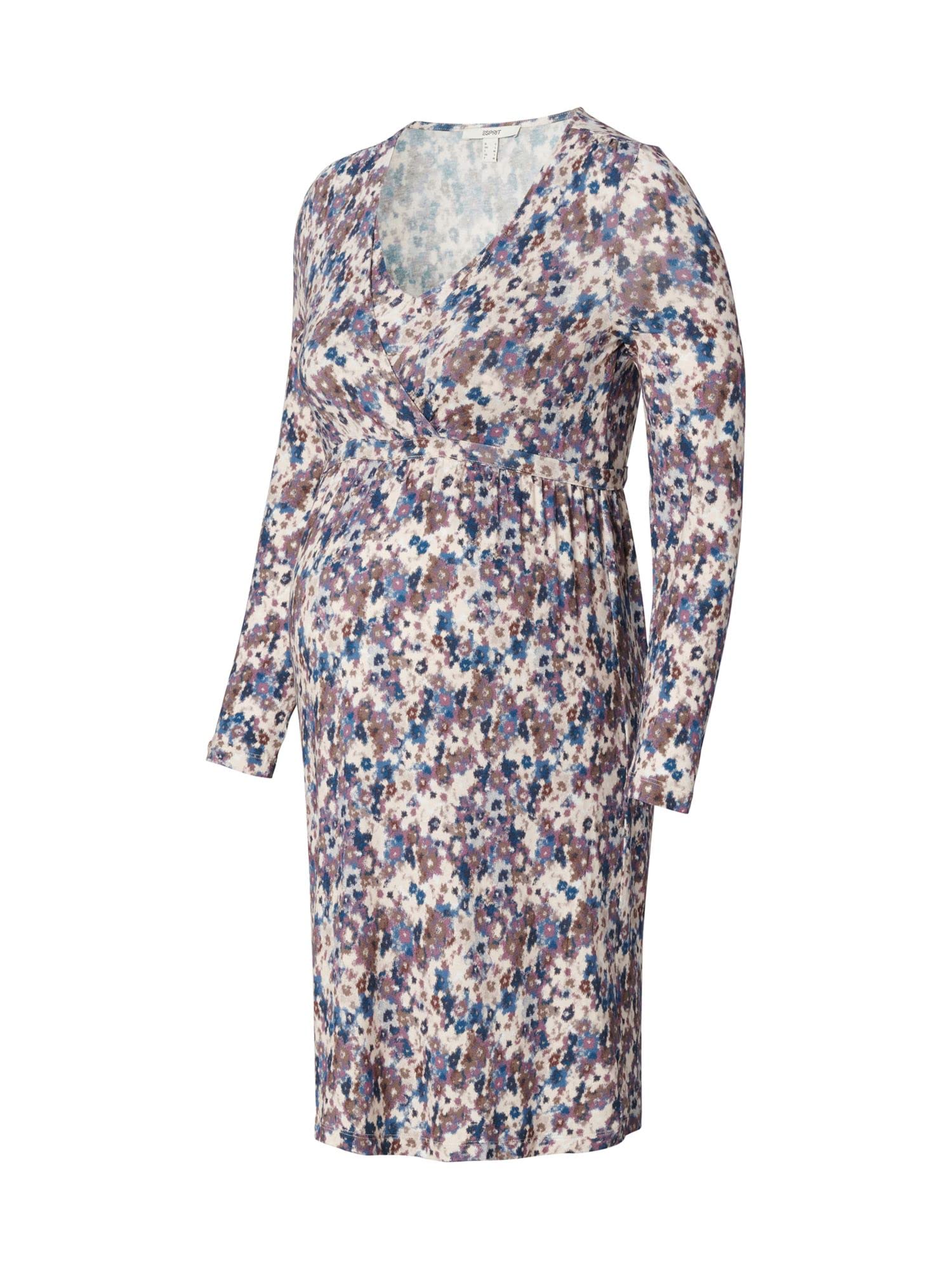 ESPRIT Maternity Damen Dress Nursing Long Sleeve Allover Print Kleid, Blue-300, XL