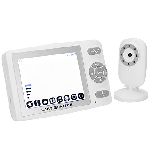 Babyphone, Video-Babyphone 2,4 GHz mit Musikfunktion für Haustiere und Babys für den Innenbereich(EU-Stecker 100 bis 240 V)