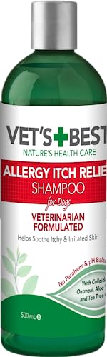 Vet's Best Allergie Juckreiz Relief Hundeshampoo, Reinigt und lindert Beschwerden von saisonalen Allergien, Sanfte Formel 500ml