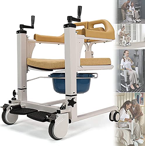 Auto parts Multifunktionaler Badstuhl auf Rollen, für Patiententransport, elektrischer Aufzug, Rollstuhl für behinderte ältere Menschen, geeignet für Rehabilitationsrollstühle in Pflegeheimen