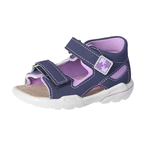 PEPINO Ricosta Mädchen Sandalen Manto,Kinderschuhe,WMS:Mittel,waschbar,Freizeitschuhe,offene Schuhe,Kids,Nautic/Blueberry (190),24 EU