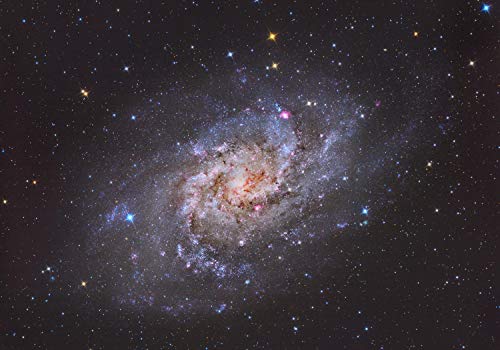 wandmotiv24 Fototapete Galaxy Universum XL 350 x 245 cm - 7 Teile Fototapeten, Wandbild, Motivtapeten, Vlies-Tapeten Sterne, Weltall M1488
