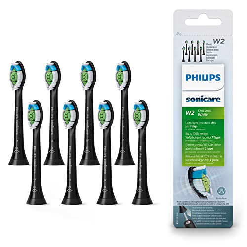 Philips Sonicare optimale weiß DiamondClean brushsync aktiviert Ersatz-Zahnbürstenköpfe, schwarz, 8 Stück