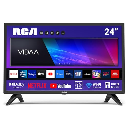 RCA Smart TV 24 Zoll(60cm) Fernseher(VIDAA) HD Ready Dolby Audio Triple Tuner App Store Netflix YouTube WiFi HDMI USB CI/CI+ Hotelmodus(2024)