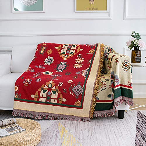sofa decken,Einfache Decke für Sofadecke, volle Decke für Freizeitdecke und Sofabezug im tibetischen Stil (230 * 180 cm)