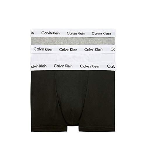 Calvin Klein Herren Low Rise Trunk 3PK Boxershorts, Schwarz (Black/White/Grey Heather 998), X-Small (Herstellergröße: XS)