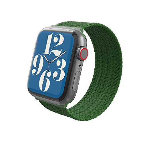 Gear4 ZAGG geflochtenes Apple Unisex Uhrenarmband 45/44/42 mm groß (Waldgrün), waldgrün, Large