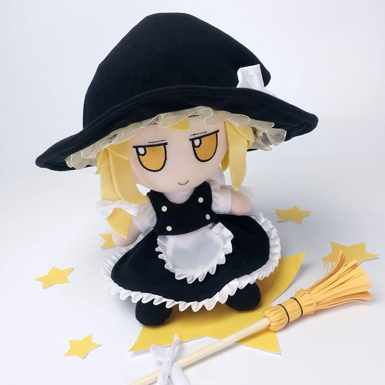 20 cm Anime Fumo Plüsch Stofftier, Cosplay Puppe Plüschfigur Weiche Kissen Puppe Kindergeburtstag Halloween Kirisame-Marisa