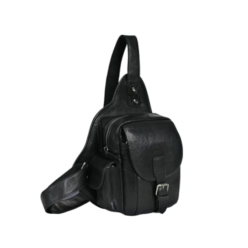 DXFBHWWS Retro Casual Daypacks Herren Hüfttaschen Echtes Leder Umhängetaschen Messenger Bags Umhängetaschen