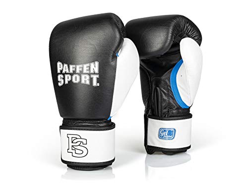 Paffen Sport Gel Boxhandschuhe für das Training; schwarz/weiß/Aqua; 12UZ