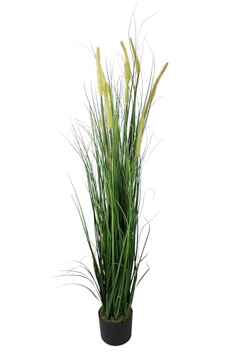 Arnusa Hohes Künstliches Gras 150 cm Fuchsschwanzgras Kunstgras Gräser Kunstpfanze im Topf künstliche Pflanze
