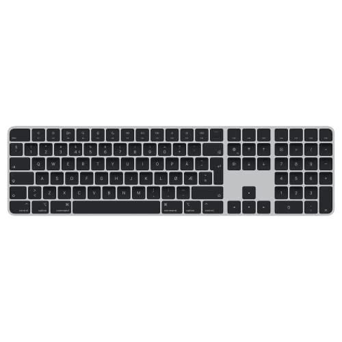 Apple Magic Keyboard mit Touch ID und Ziffern"Block für Mac Modelle mit Apple Chip – Norwegisch – Schwarze Tasten ​​​​​​​