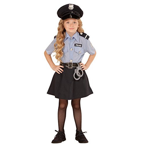 Amakando Polizeikostüm Mädchen Kinder Polizistin Kostüm S 128 cm Polizistinkostüm Uniform Kinderkostüm Politesse Polizistinnenkostüm Polizei Verkleidung