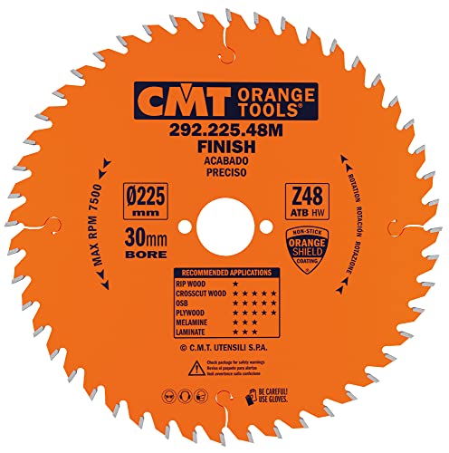 CMT Orange Tools 292.225.48 M - Kreissägeblatt 225 x 2,8 x 30 Z 48 ATB 15 Grad