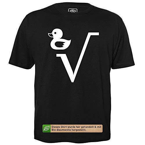 Ente Wurzel - Herren T-Shirt für Geeks mit Spruch Motiv aus Bio-Baumwolle Kurzarm Rundhals Ausschnitt, Größe 4XL