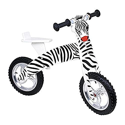 small Foot 1168 Laufrad Zebra aus Holz, schult den Gleichgewichtssinn und bereitet auf das Fahrradfahren vor
